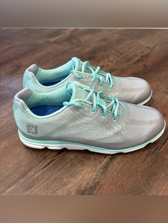 FootJoy Shoes - FootJoy Women’s Golf Shoes Size 9 M Gray Mint Aqua Spikeless 98013
